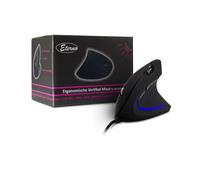Souris Inter-Tech KM-206WR Optique 2400 DPI USB Type-A, 6 Boutons, Design Vertical, Compatible Windows/macOS/Linux, Noir/Bleu