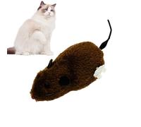 souris interactifs pour chats d'intérieur, souris à remonter Mécanisme | Interactif Exercice félin pour chat d'intér Brun