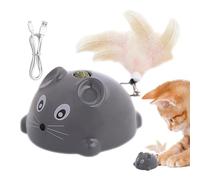 Souris jouet interactive pour chat, souris automatique jouet chat | Jouets d'intérieur rechargeables pour chat avec télécommande, avec à chat et cloche | Jouets grinçants automatiques tournants automa