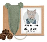 Souris - Jouet pour chat XL cousu à la main avec rembourrage Matatabi pour s'occuper soi-même des chats, coussin de jeu pour chat, coussin parfumé avec fruits Silvervine (au lieu de bâtonnets d'herbe