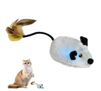 Souris Jouets Pour Chats Interactifs, Souris Audio À LED Électrique Automatique - Exiser Pour L'Ennui Du Chaton, Poursuite D'un Jeu D'entraînement Avec Queue, Rechargeable Pour Jouer