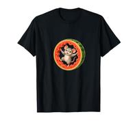 Souris Joyeuse dans Un Cercle de Melon - Motif Animal d'été Amusant T-Shirt