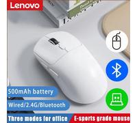 Souris Lenovo Bluetooth 2.4G sans fil, trois modes, rechargeable, ergonomique, pour bureau, jeu, portable, pour iPad, PC, ordinateur portable Dual Mode-Black