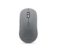 Lenovo Souris Yoga - Bluetooth sans fil silencieuse, ergonomique ambidextre, 6 boutons, Gris Lune