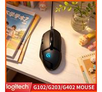 Souris Logitech G402 haute vitesse, processeur ARM 32 bits, 8 boutons personnalisables, antidérapante pour les tournois de jeu professionnels G102-blue