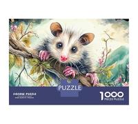 Souris Magique Garden 1000 Pièces Puzzle Unique Décoration Moderne Souris sur Branche d'arbre Puzzles Jouets De Jeu pour Adultes Et Enfants 52x38cm/1000pcs