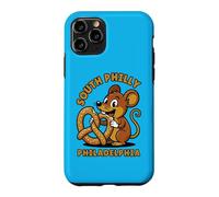 Souris Mangeant des bretzels drôle South Philadelphia Food Humour Coque pour iPhone 11 Pro