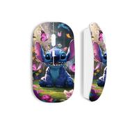Souris - Maniacase - Stitch - Sans Fil - Blanc - Avec nano clé USB wifi