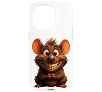 Souris Mignon Bonjour Joyeux rire Sourire Bureau Positif Coque pour iPhone 15 Pro