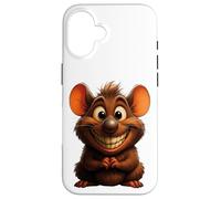 Souris Mignon Bonjour Joyeux rire Sourire Bureau Positif Coque pour iPhone 16