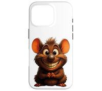 Souris Mignon Bonjour Joyeux rire Sourire Bureau Positif Coque pour iPhone 16 Pro