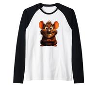 Souris Mignon Bonjour Joyeux rire Sourire Bureau Positif Manche Raglan