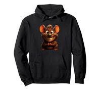 Souris Mignon Bonjour Joyeux rire Sourire Bureau Positif Sweat à Capuche