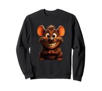 Souris Mignon Bonjour Joyeux rire Sourire Bureau Positif Sweatshirt