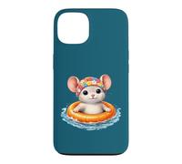 Souris Mignonne dans la bouée - Animal d'été Coque pour iPhone 13