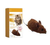 Souris mobile pour chat - Jouet couineur automatique pour chat - Souris mobile stimulante avec son couineur pour bouger et lutter contre l'ennui