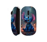 Souris Noir Sans Fil Stitch mignon 3D art Maniacase G