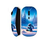 Souris Noir Sans Fil Stitch mignon neige étoilée 3D