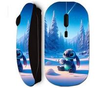 Souris Noir Sans Fil Stitch mignon neige étoilée 3D
