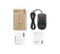 - Souris - optique - 3 boutons - filaire - USB - noir, rouge - pour ThinkPad T16 Gen 4 21QN