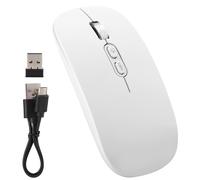 Souris optique avec boutons personnalisables et recherche vocale, conception sans fil rechargeable 2,4 GHz, clic silencieux, DPI réglable, fonction