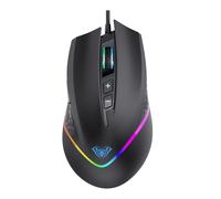 Souris optique de jeu 6400 DPI, rétroéclairée rvb, avec câble USB, pour ordinateur de bureau et portable