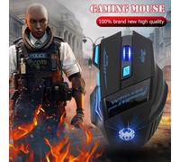 souris optique de jeu F14 F-14 G Hz, sans fil, 2.4 DPI, 7 boutons, LED, pour ordinateur PC portable et Gamer, 2400