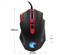 souris optique de jeu Programmable, Z-7300, 3500 dpi, éclairage LED, Base métallique pour jeux sur PC, Plug and Play, couleur noire chaude