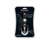 Souris optique de voyage Go Mini - VERBATIM - 49020 - Ambidextre - Cordon rétractable - Noir