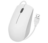 Souris Optique Ergonomique, Tout-Terrain, Filaire, avec clic Silencieux, Design Minimaliste, Couleur Blanche, idéale pour Un Usage Quotidien.