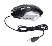 Souris optique filaire, Ergonomique avec 4 boutons réglables, Souris gaming USB, for bureau professionnel, télétravail intensif, études et jeux compétitifs