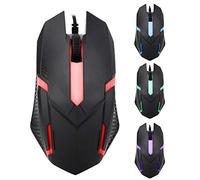 Souris optique filaire rétroéclairée pour gamer, souris de jeu ergonomique 1600DPI, souris pour ordinateur portable portable, 4 boutons +1 molette, Plug and play, pour windowsXP/Vista/7/8/10 et macOS