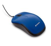 Souris optique filaire silencieuse Verbatim - Bleu