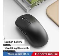 Souris optique professionnelle sans fil 2.4G, 6 boutons, 6400 DPI, Rechargeable, Portable, pour ordinateur Portable et Gamer Noir