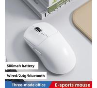 Souris optique professionnelle sans fil 2.4G, 6 boutons, 6400 DPI, Rechargeable, Portable, pour ordinateur Portable et Gamer WHITE
