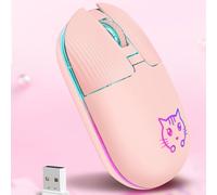 Souris optique rose sans fil M17F 2.4G, 1600dpi, 4 touches, avec récepteur USB, pour ordinateur portable et Notebook