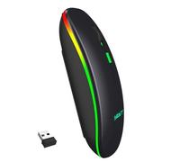 Souris optique sans fil 2.4 ghz, 1600 DPI, double mode, Bluetooth, 5.1 mAh, rechargeable, pour jeu et bureautique