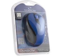 Esperanza Souris Titanum Rainbow 3D optique 3 boutons sans fil 2.4 GHz récepteur USB bleu