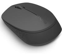 Souris optique sans fil Multi-Mode silencieuse ""M100"" (bluetooth, souris d'ordinateur, design, avec boutons et molette de défilement) Gris foncé