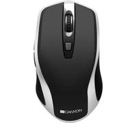 Souris optique silencieuse CANYON avec chargement sans fil, capteur Pixart, résolution 800/1200/1600DPI, 6 boutons, noir-argenté