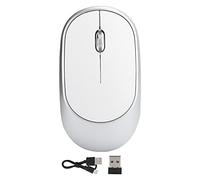 Souris Optique, Souris sans Fil Réglable DPI Chargeable 2.4Ghz sans Fil Souris Optique Ordinateur Périphérique Externe avec Récepteur USB(Argent)