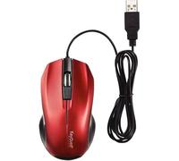 Souris Optique USB Filaire, Rouge