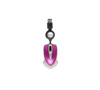 Souris Optique Verbatim Go Mini USB Type-A, 1000 DPI, Rose, 2 Boutons, Molette, 42 x 150 x 29 mm, 44g, Compatible PC, Plug & Play, Réf: 49021