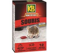 Souris pâte 12x10g - KB HOME DEFENSE