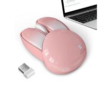 Souris PC - Candy Color Wireless Optical, Adorable Lapin Silencieux, Forme de Lapin Rechargeable, Plug and Play Mignon Rongeur | Présent pour Les Femmes, Les Filles, Les et l'utilisation du