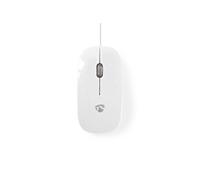 Souris PC Filaire - Nedis 1000 PPP 3 Boutons Blanc G