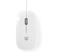 Souris PC Filaire - Nedis 1000 PPP 3 Boutons Blanc