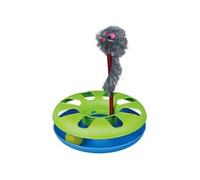 TRIXIE Crazy Circle Jouet pour chats - avec souris en peluche sur ressort spiralé - balle de jeu - ø 24 × 29 cm - 4135