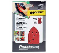 Souris Ponçage Feuilles, Assorti Cran - 5 Paquet - PIRANHA