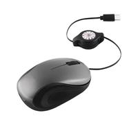 Souris Portables Design Mince Pour Ordinateur Portable,Petites Souris USB de Voyage avec Câble Rétractable - Accessoires Informatiques Ergonomiques pour Femmes, Jeux, Bureau - Maison, Voyage, Café